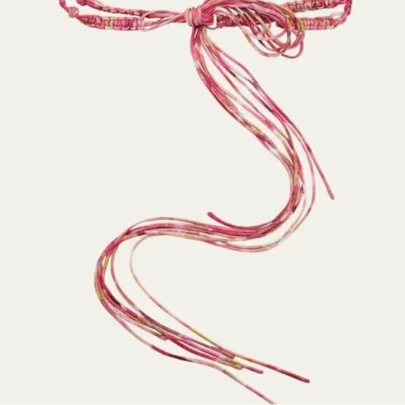 NWT Dries Van Noten self-tie multicolor woven Macramé Belt - Picture 2 of 6